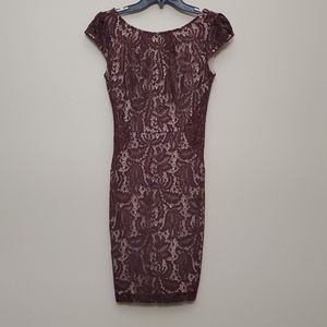 Maroon lace dress